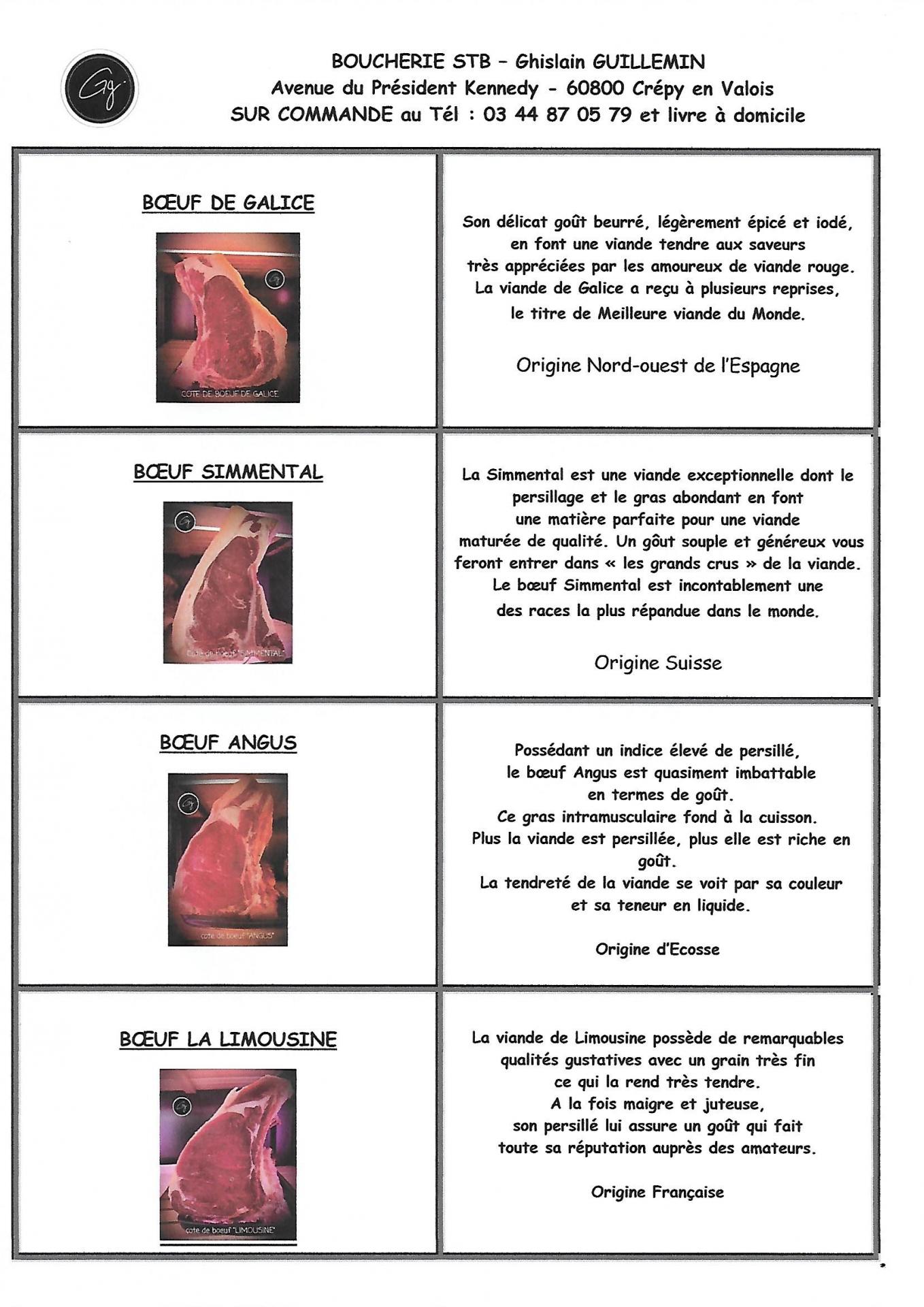 Cote de boeuf maturees